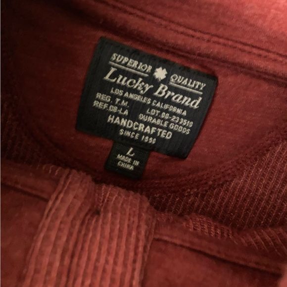 Lucky Brand Pull over Henley style top size L - Picture 5 of 7